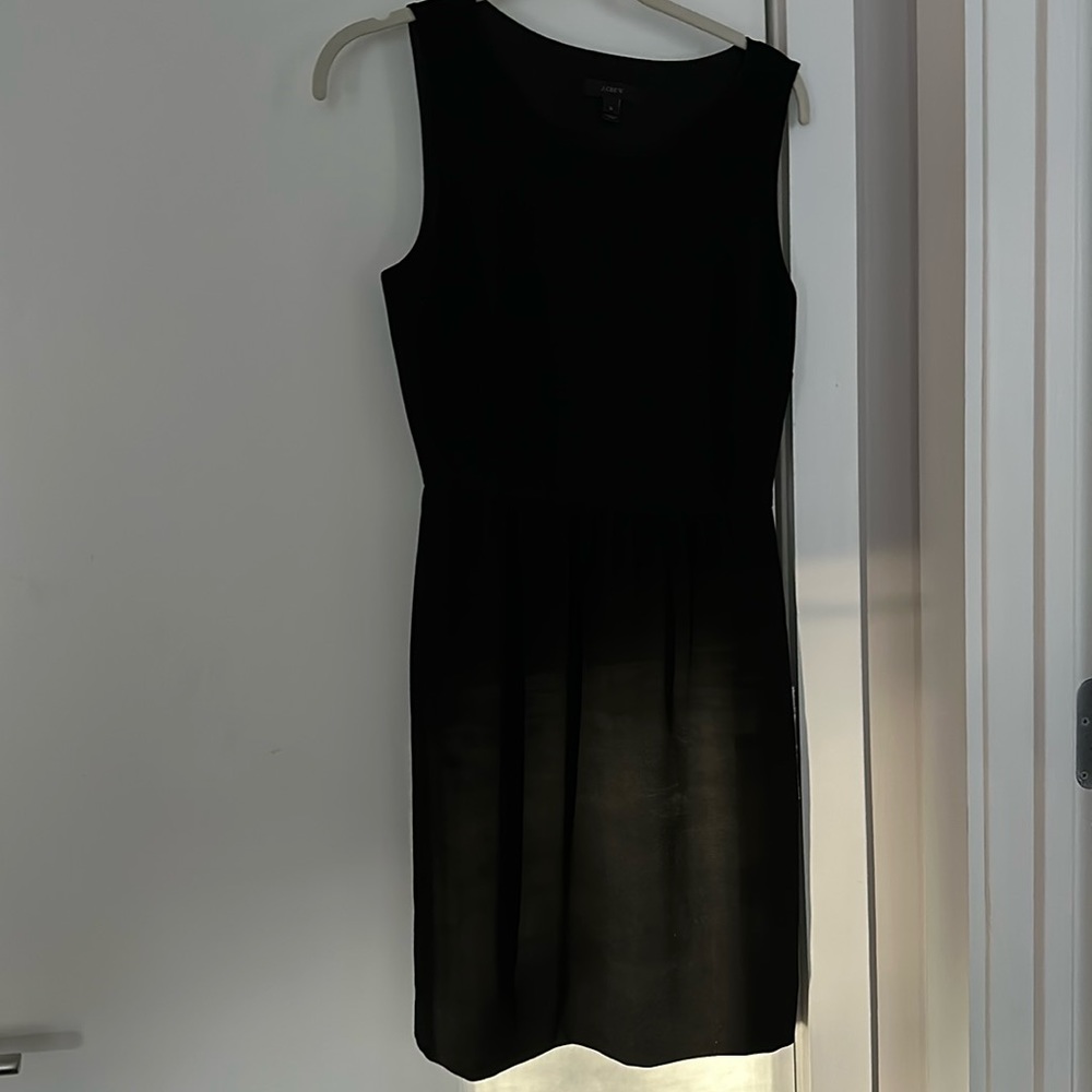Black lined plain business casual J crew dress. Size 0